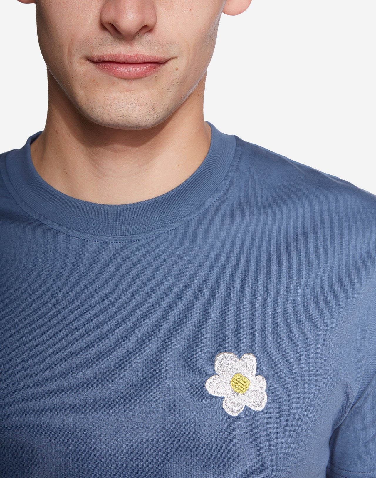 T-shirt Peace bleu cobalt