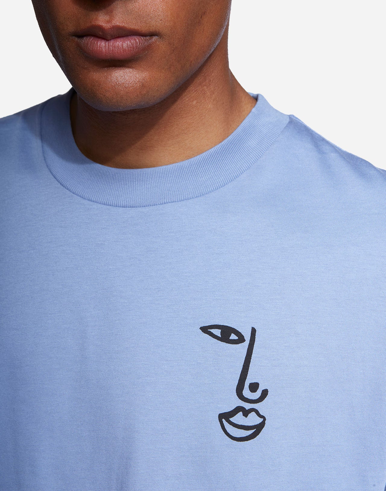 T-shirt Fish Eye ample bleu azur