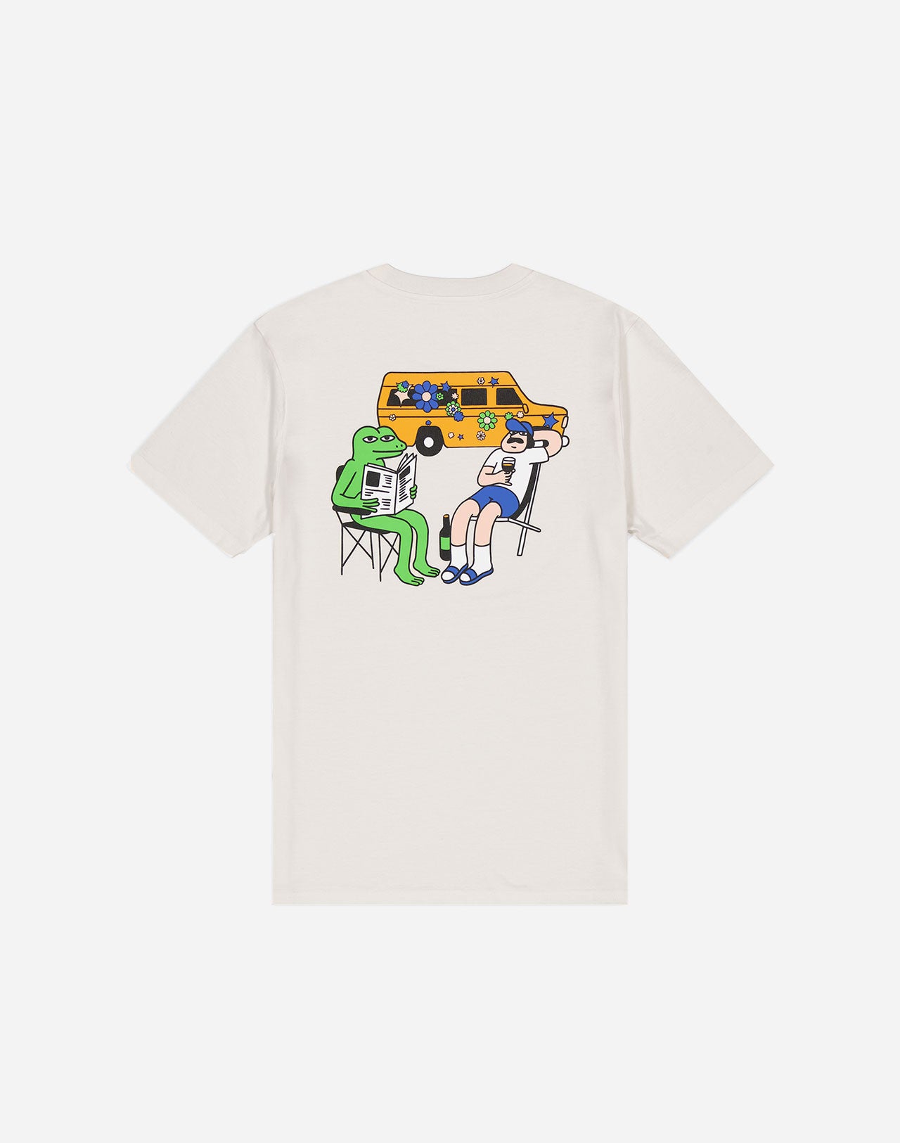 T-shirt Hippie Van ivoire