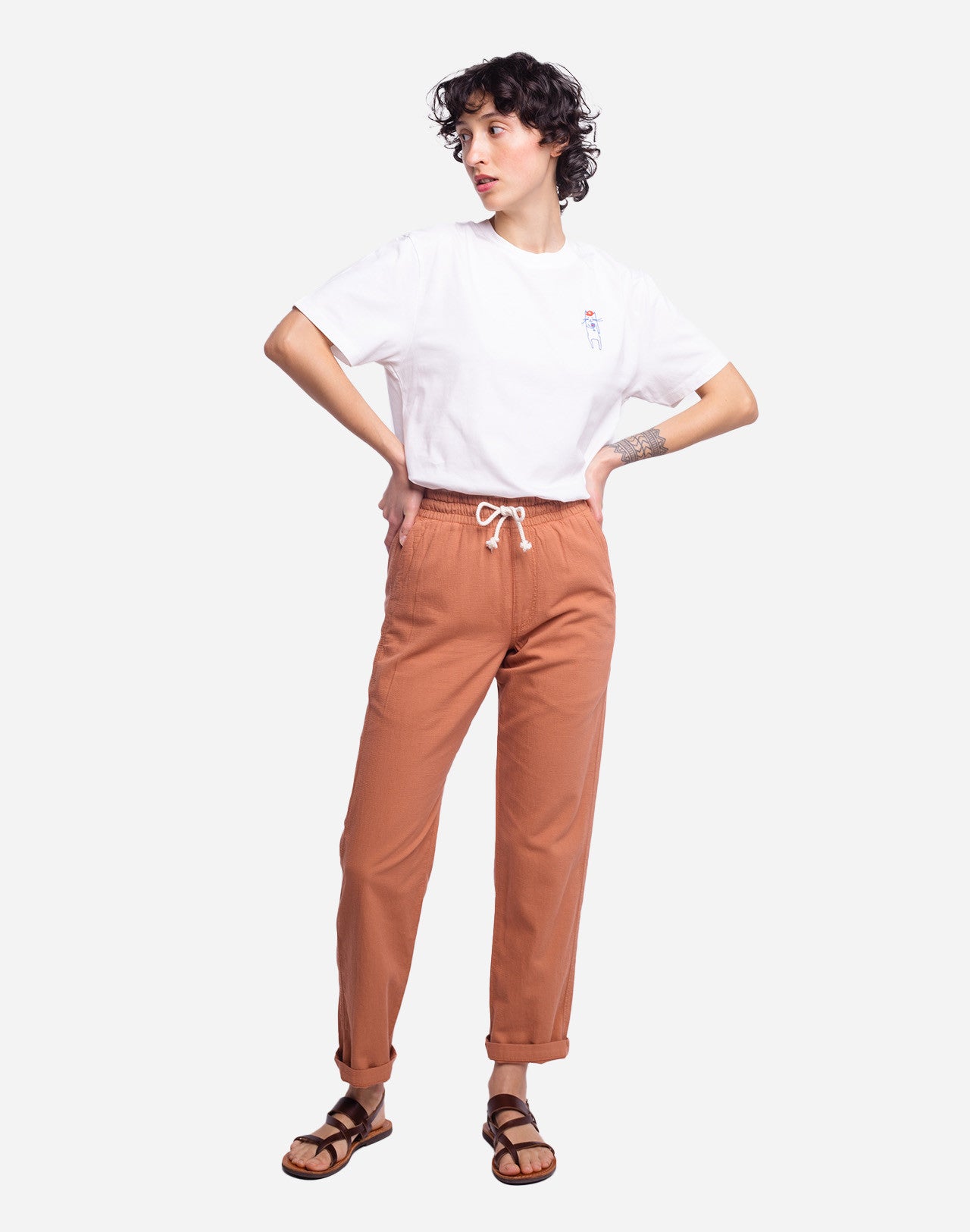 Pantalon Hatha terre de Sienne