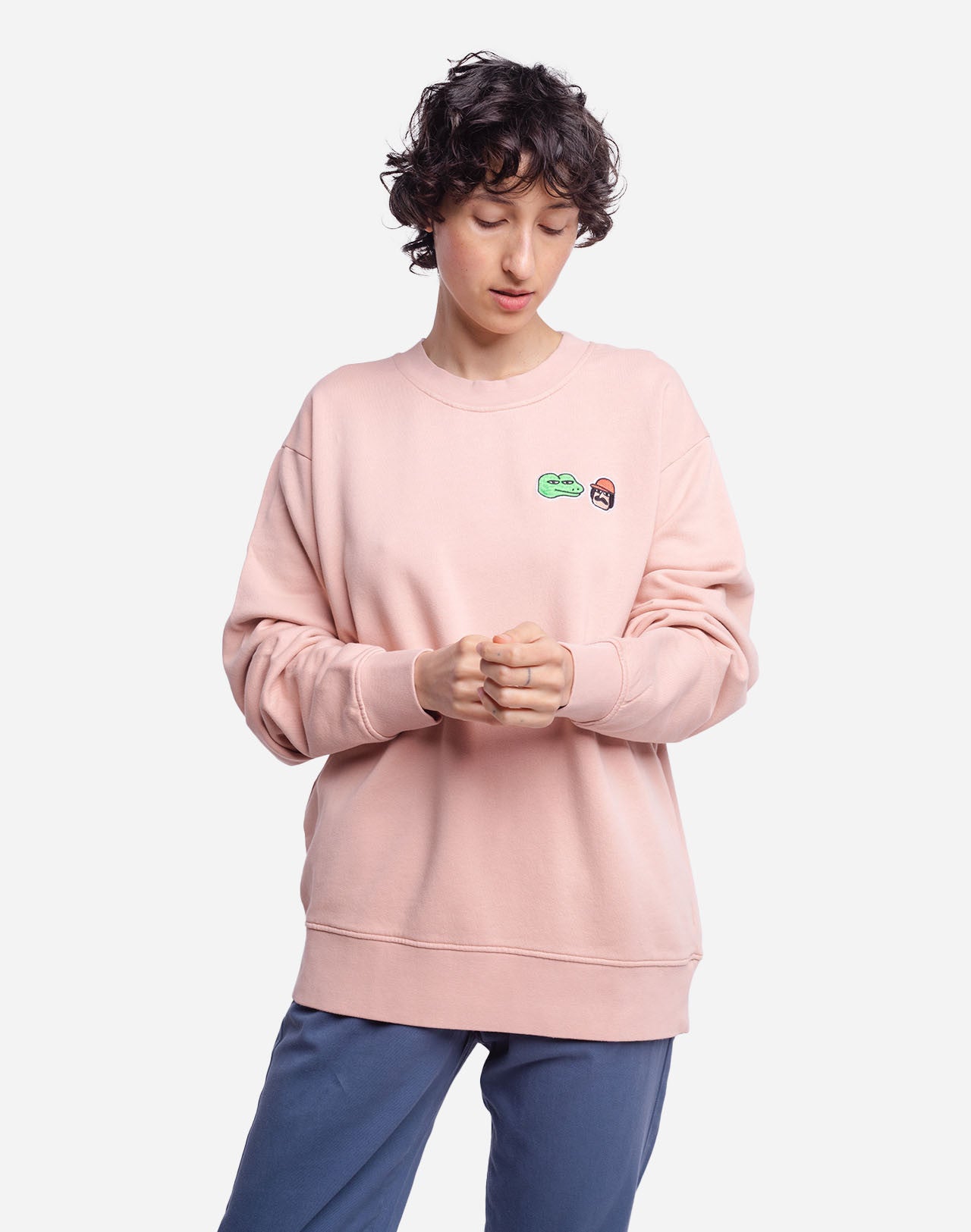 Sweat Free Hugs rose pastel