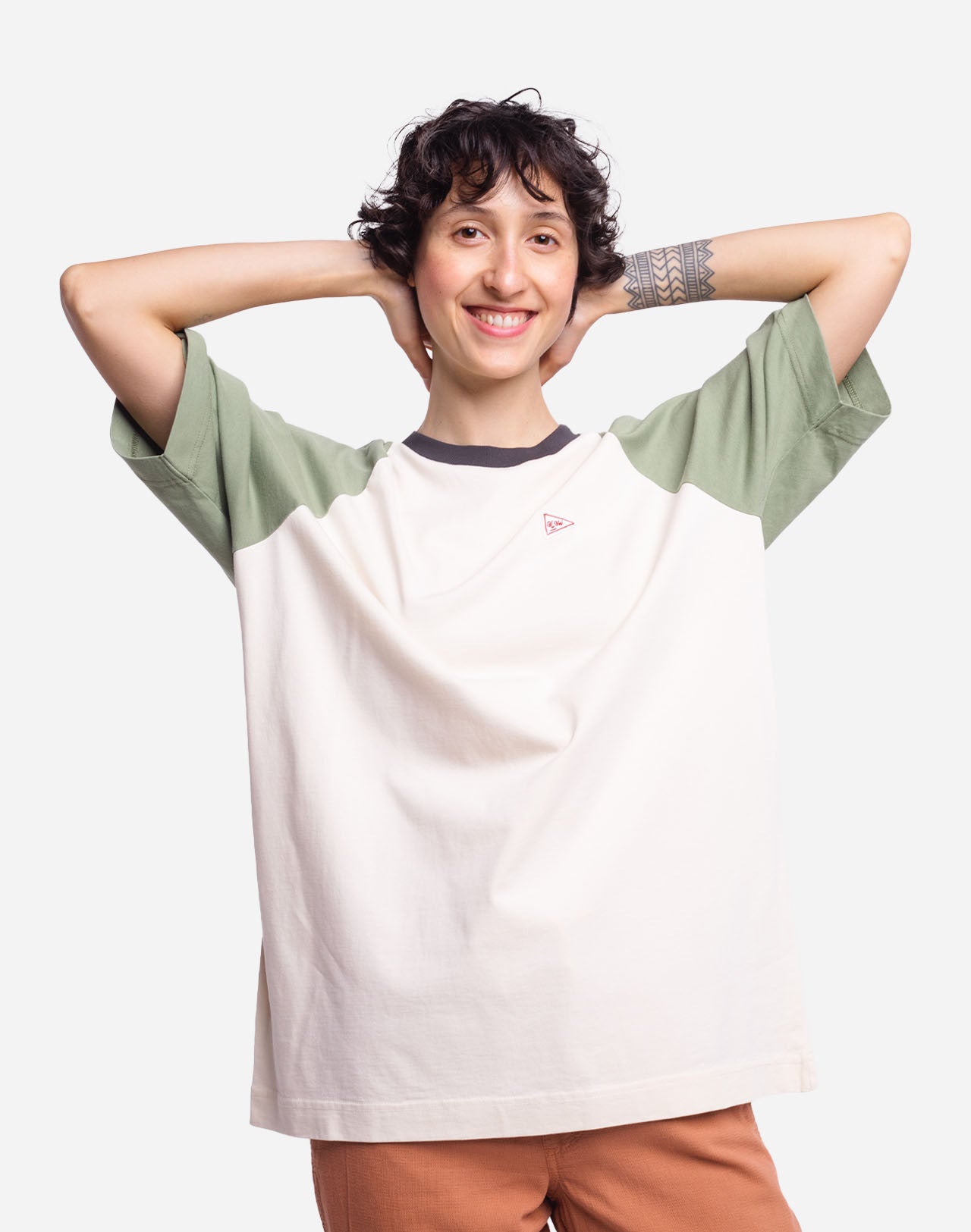T-shirt Harper ample vert sauge