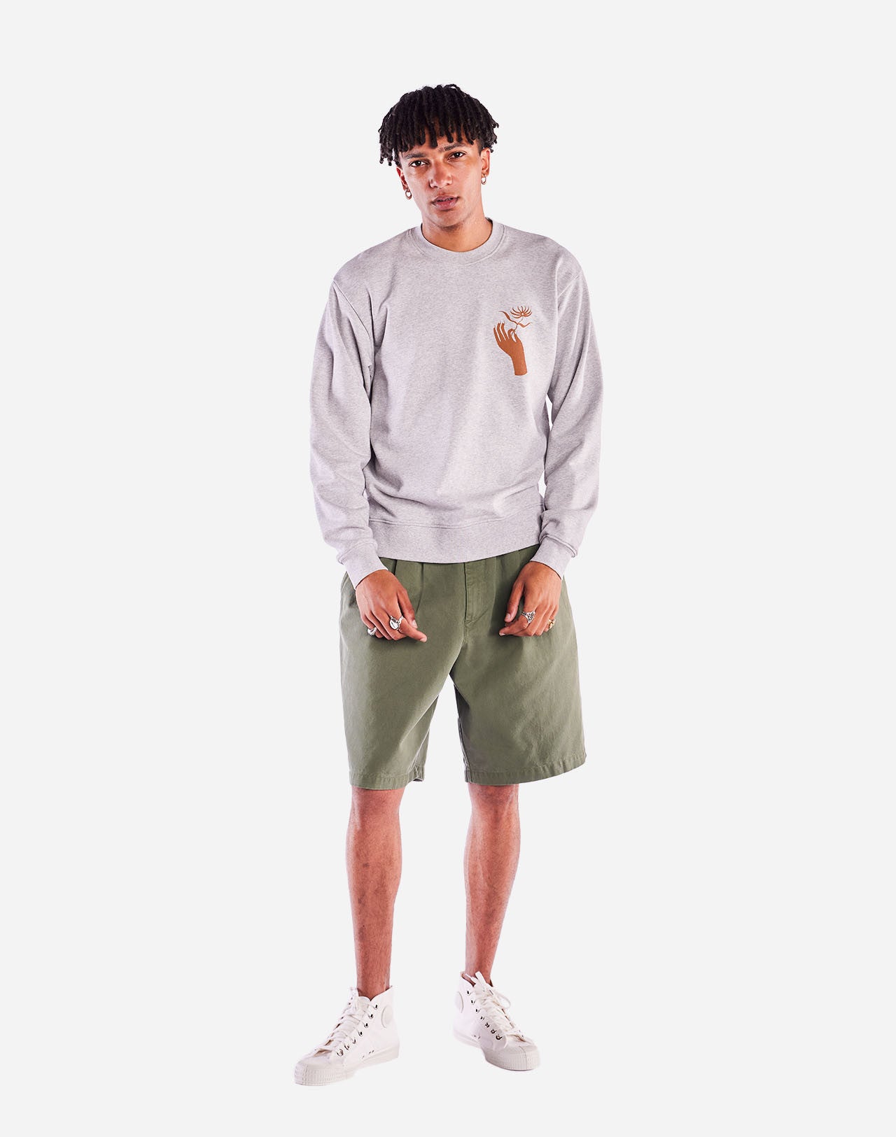 Sweat Labyrinth Dahlia gris chiné