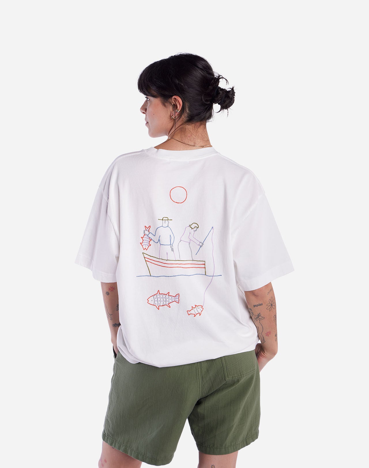 T-shirt ample Grimsby écru