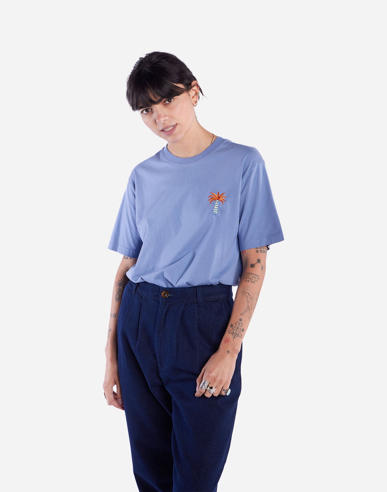 T-shirt Pejibaye bleu azur