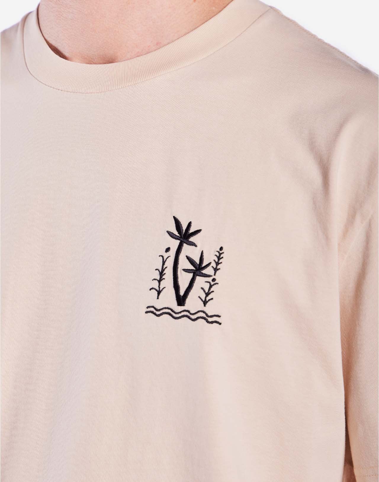 T-shirt ample Remember crème