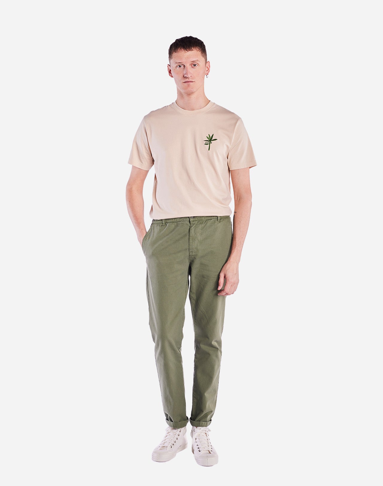 Pantalon Chino vert olive