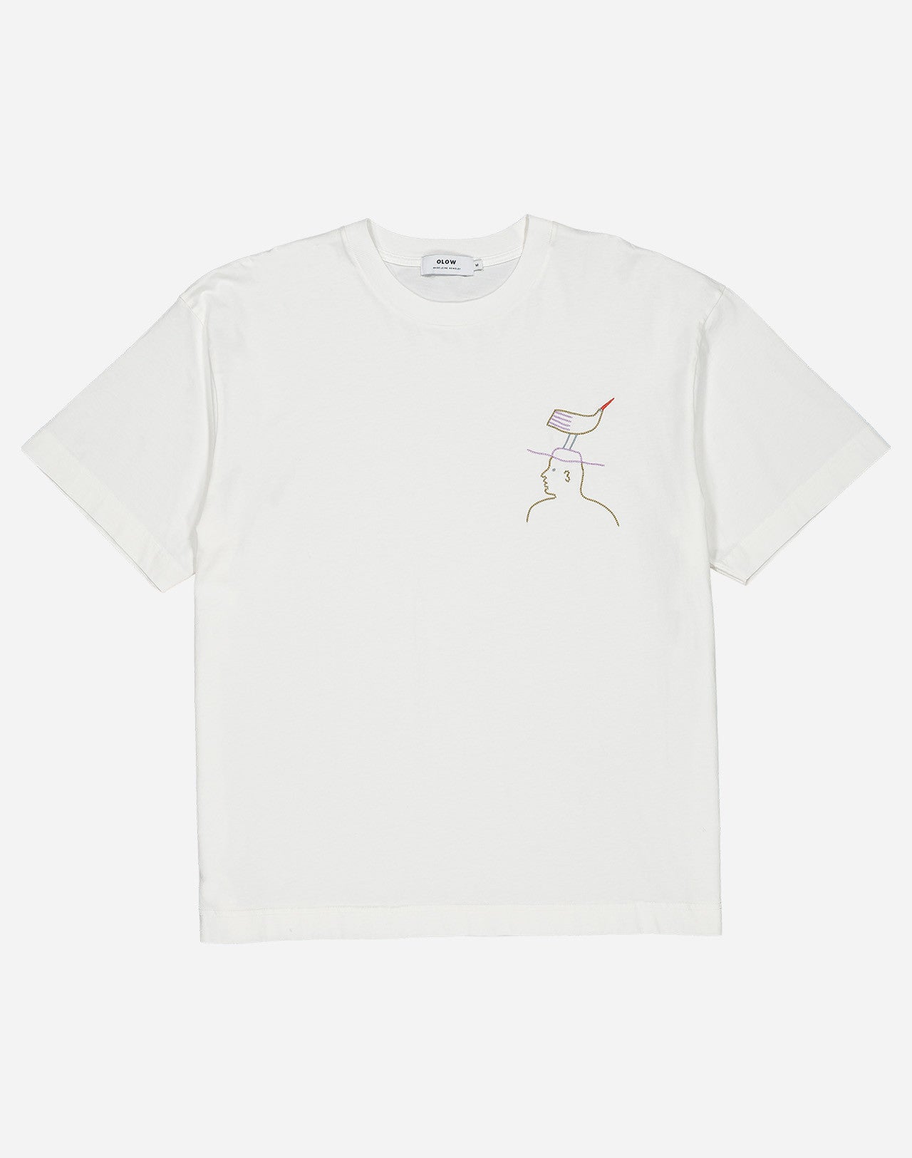 T-shirt ample Hat Roost écru