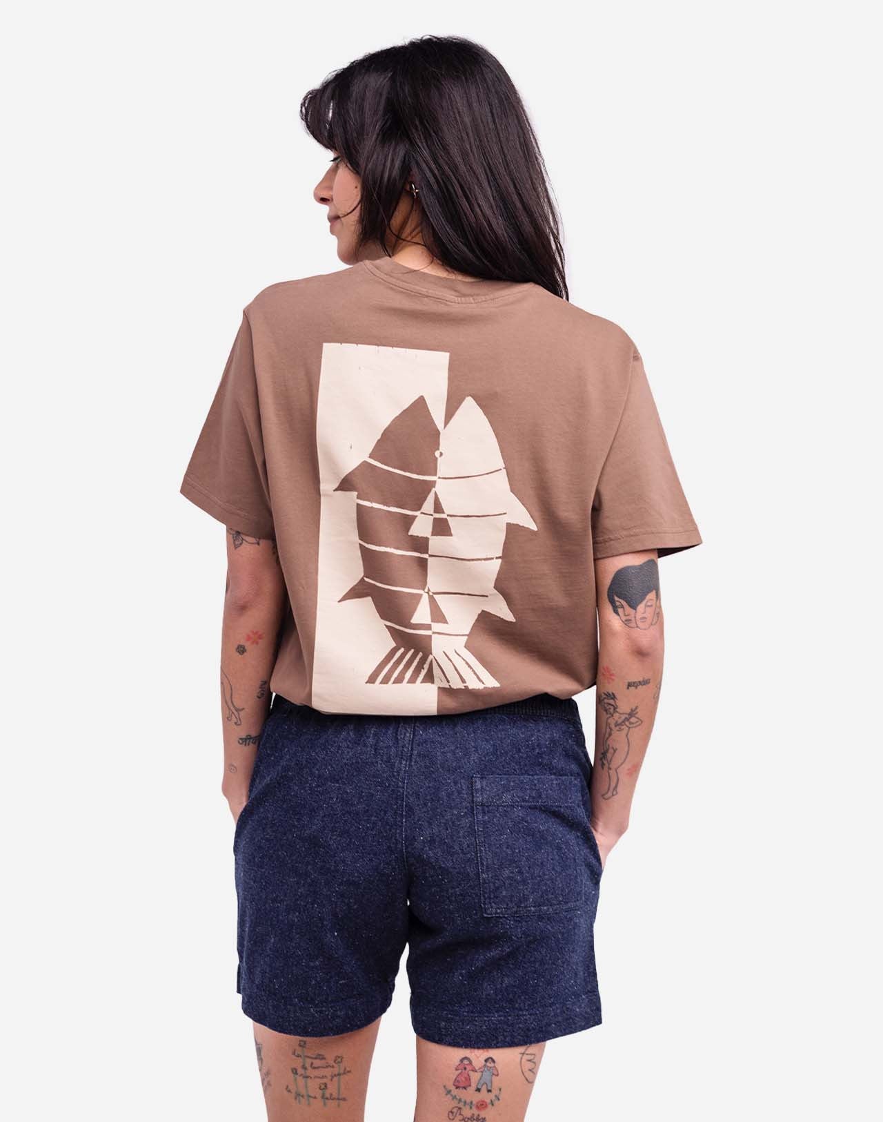 T-shirt Seabass moka