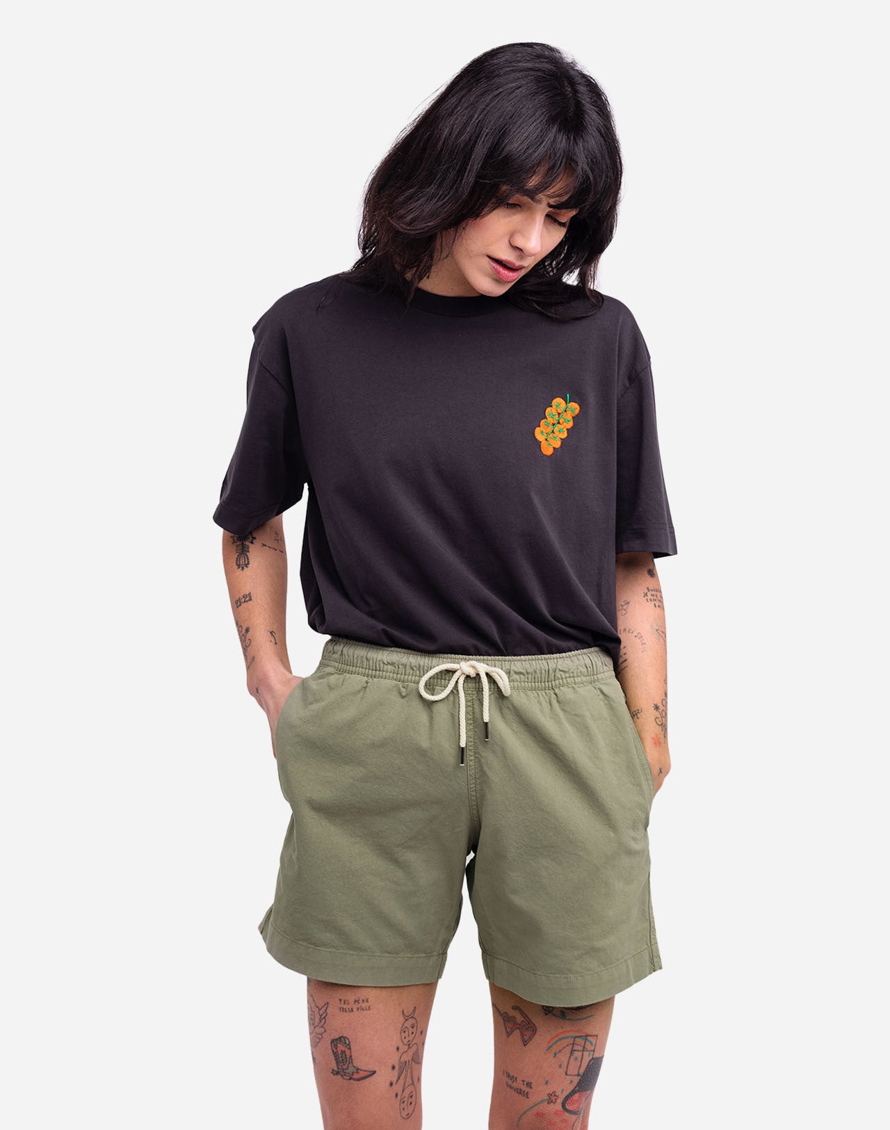 T-shirt ample Tasty Tomatoes noir carbone