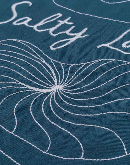 T-shirt ample Shellweed bleu acier