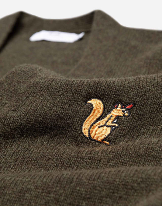 Cardigan Esquilo kaki