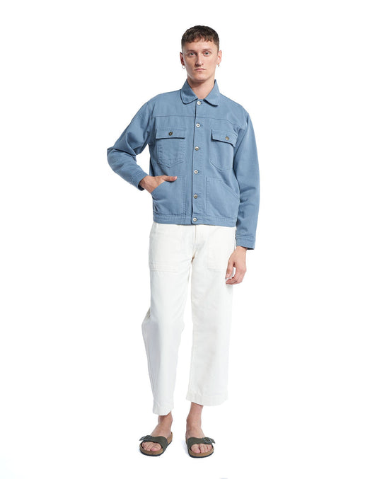 Veste Hekinan bleue grise