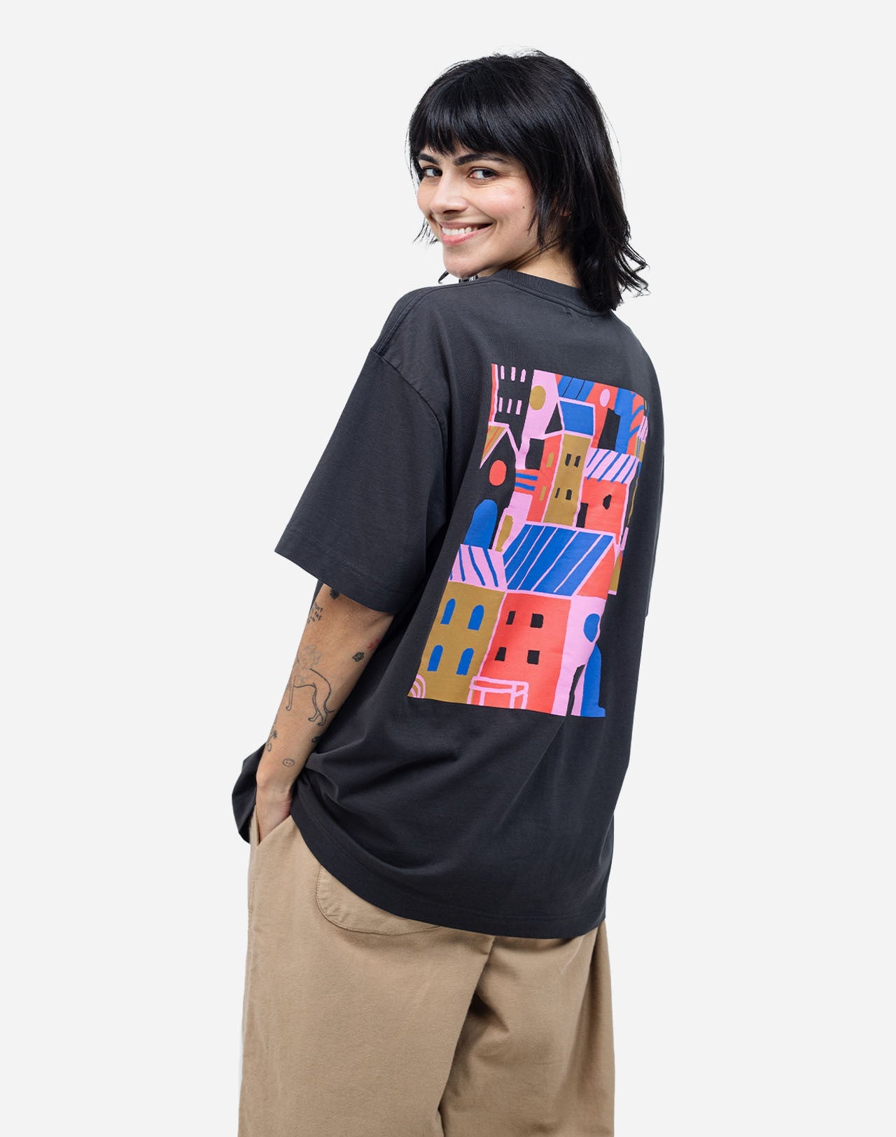Tshirt ample City noir carbone