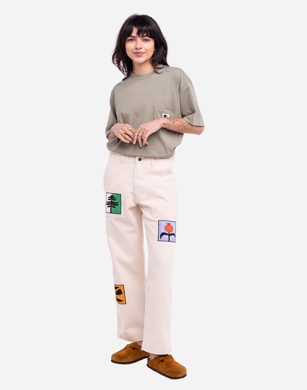 Pantalon Gamal Ona écru naturel