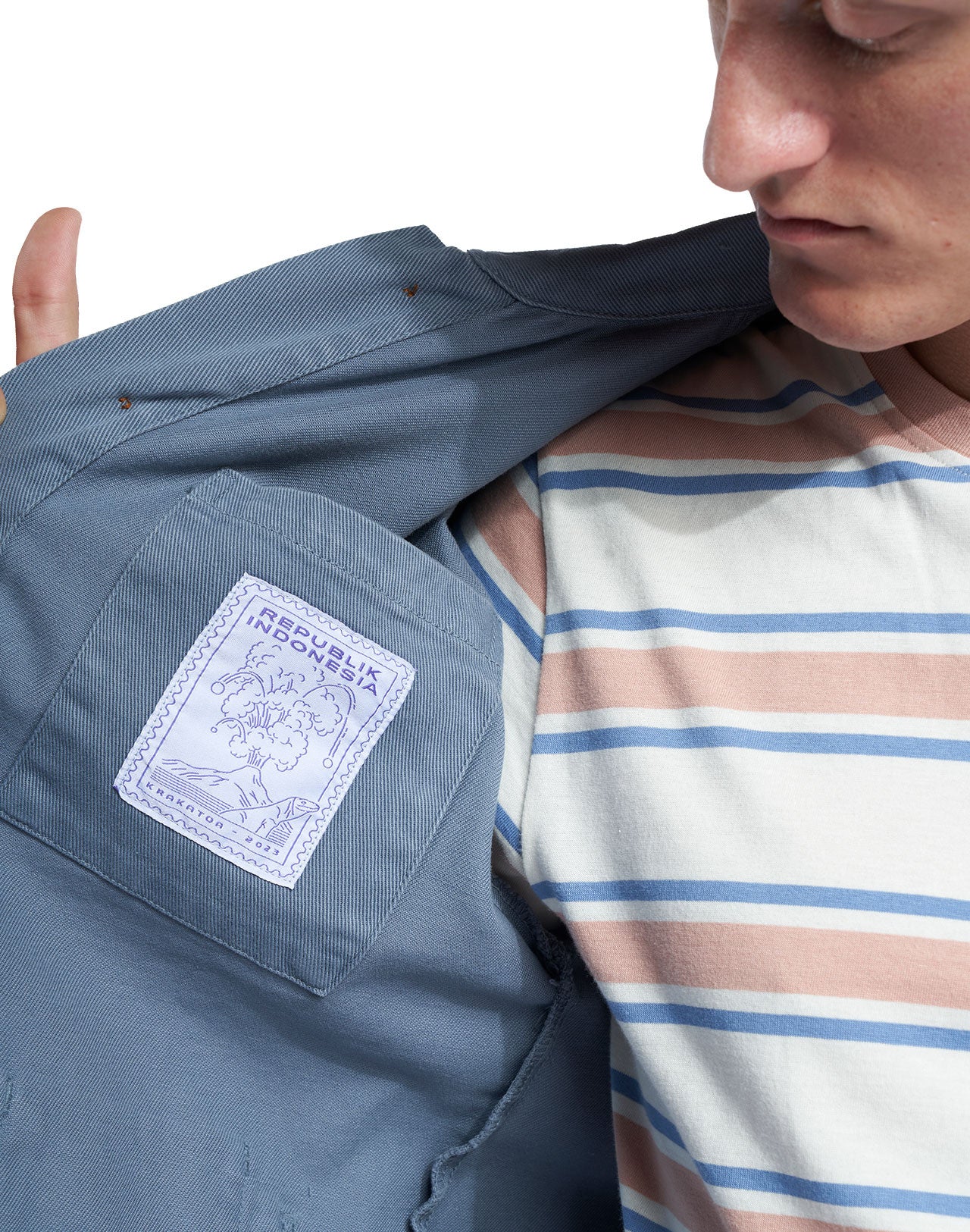 Veste Artisan bleue grise