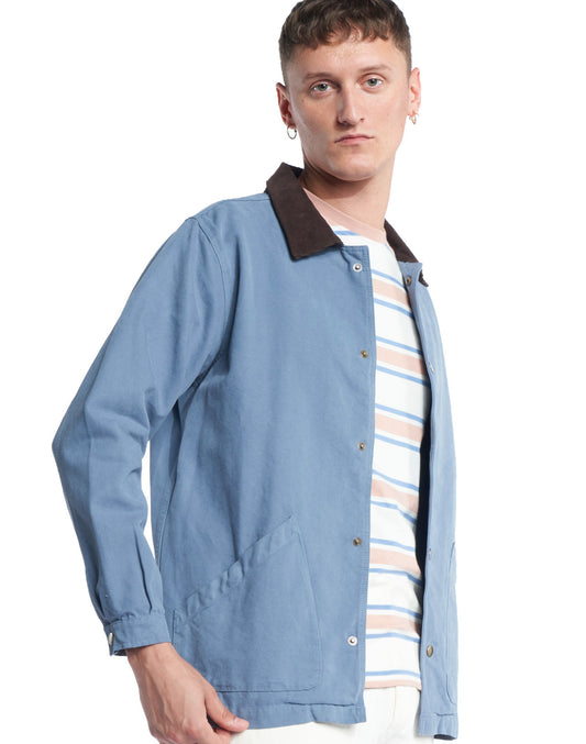 Veste Paisley bleue grise