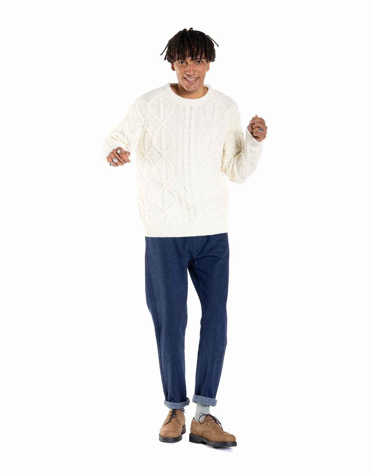 Pull Aran écru