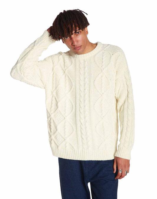 Pull Aran écru