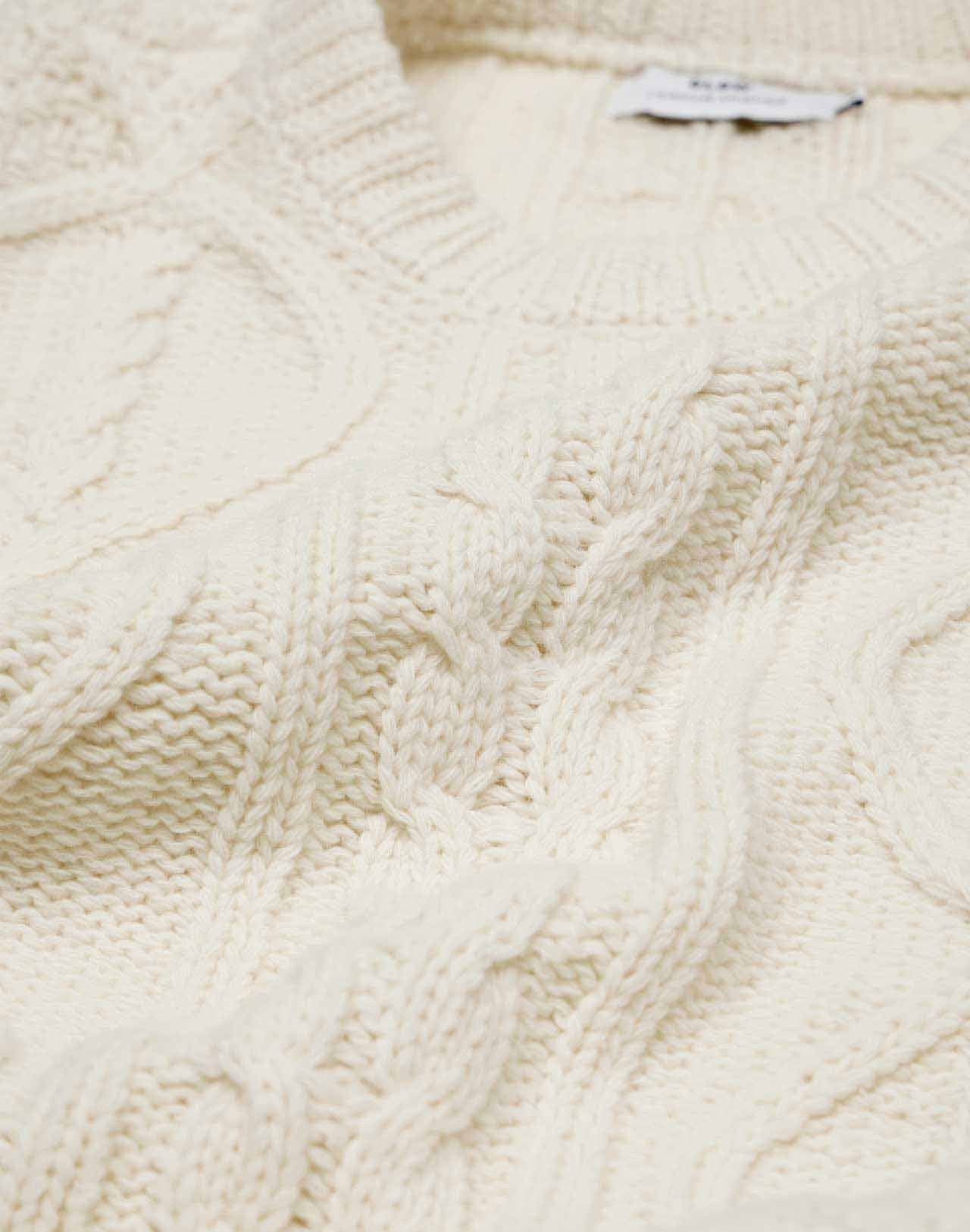 Pull Aran écru