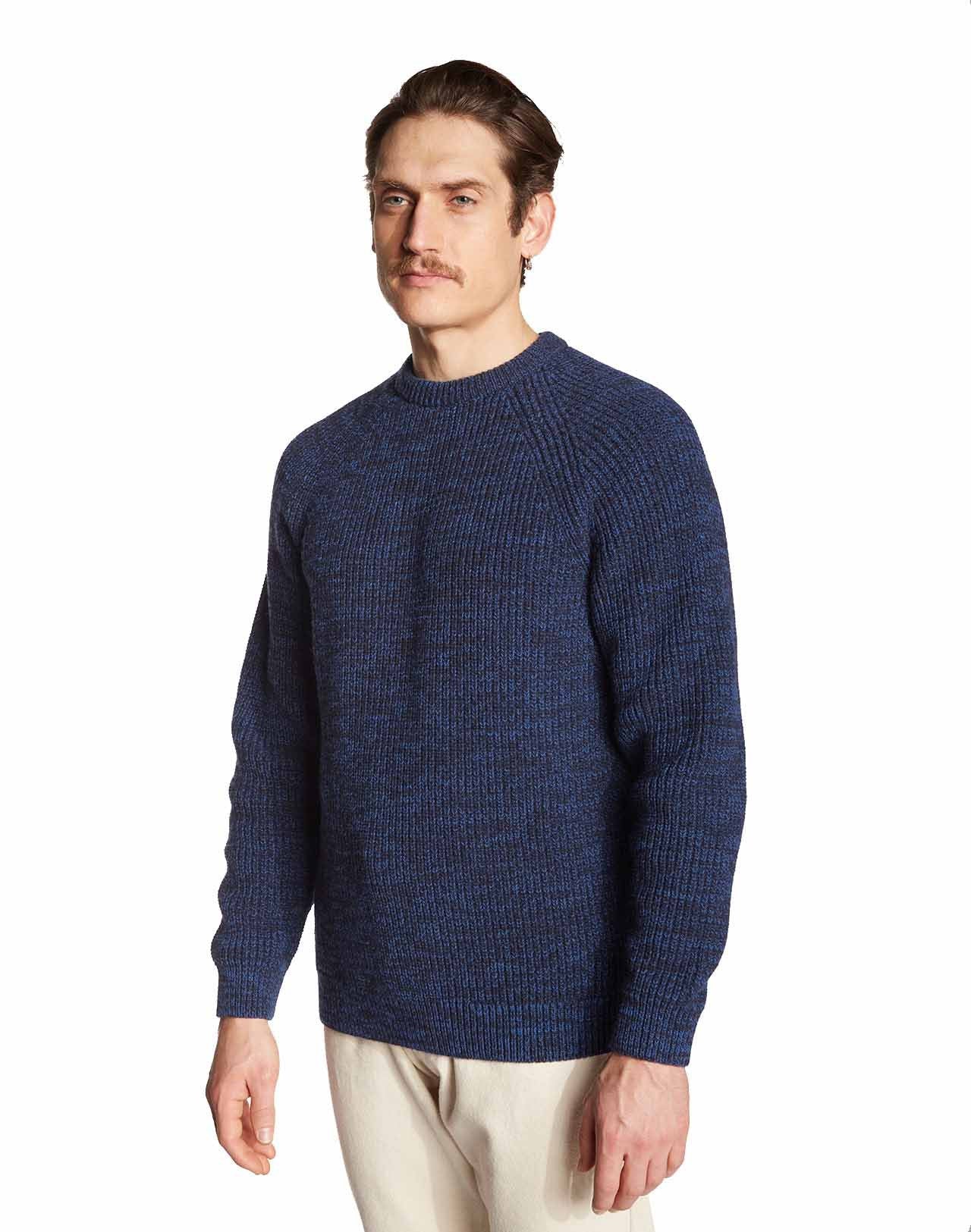 Pull Equinoxe bleu chiné