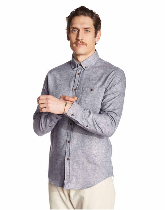 Chemise Nébulo marine chinée