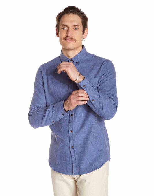 Chemise Strato bleue chinée