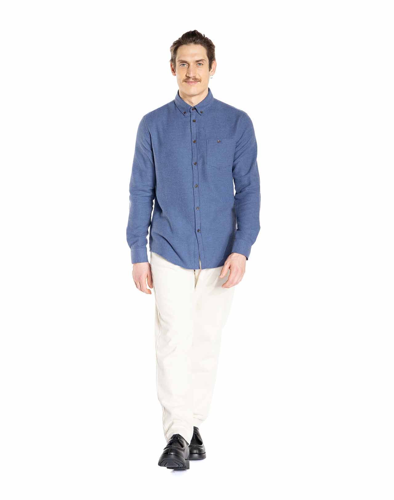 Chemise Strato bleue chinée