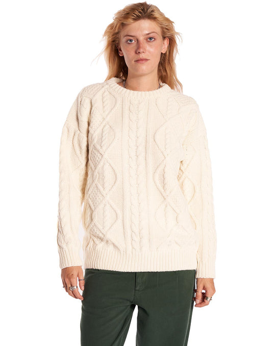 Pull Aran écru