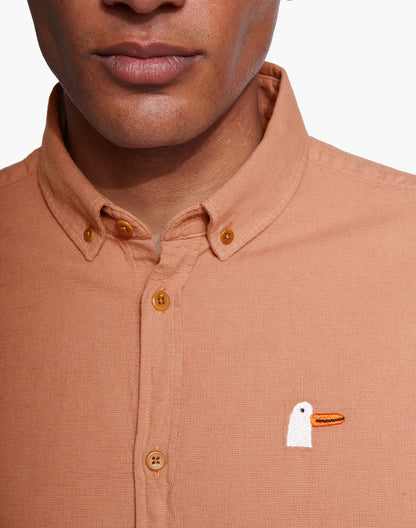 Chemise Classico Goosy terre de Sienne