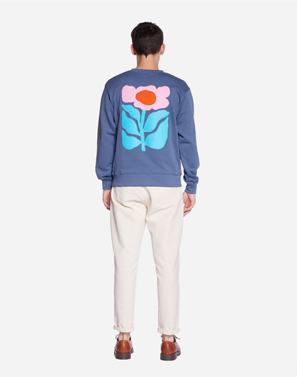 Sweat Floris bleu cobalt