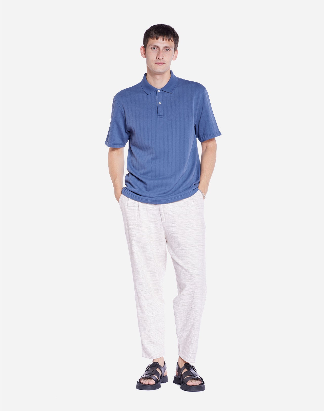 Polo Fez bleu cobalt