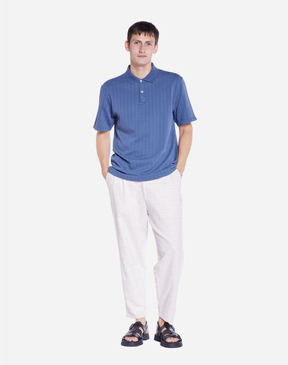 Polo Fez bleu cobalt