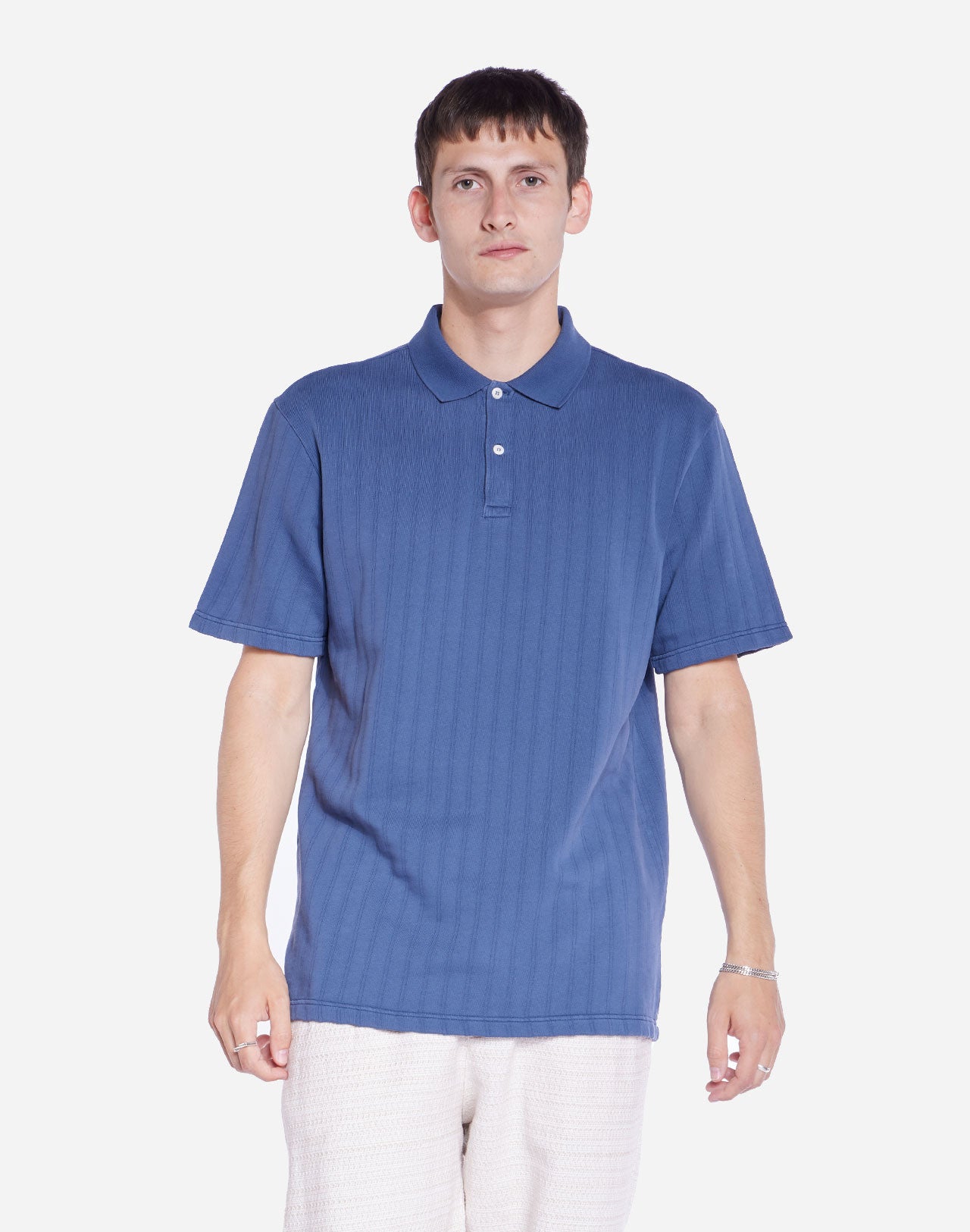 Polo Fez bleu cobalt