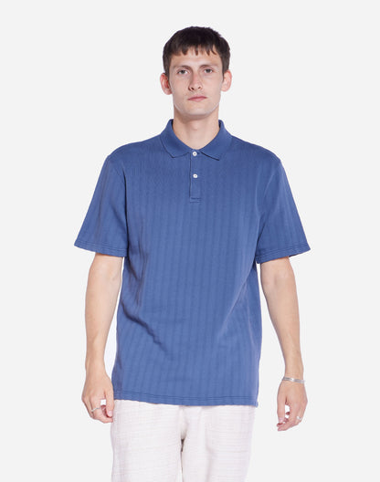 Polo Fez bleu cobalt