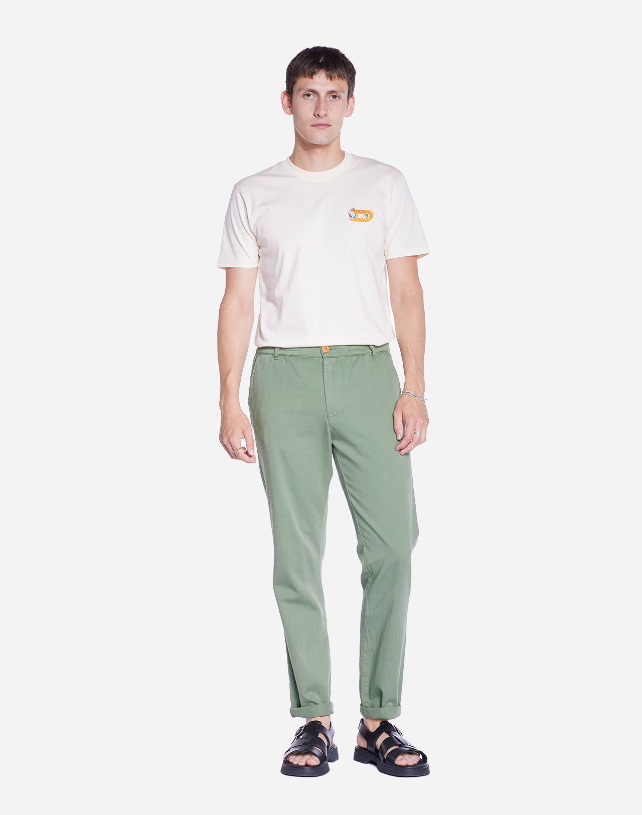 Pantalon Chino vert sauge