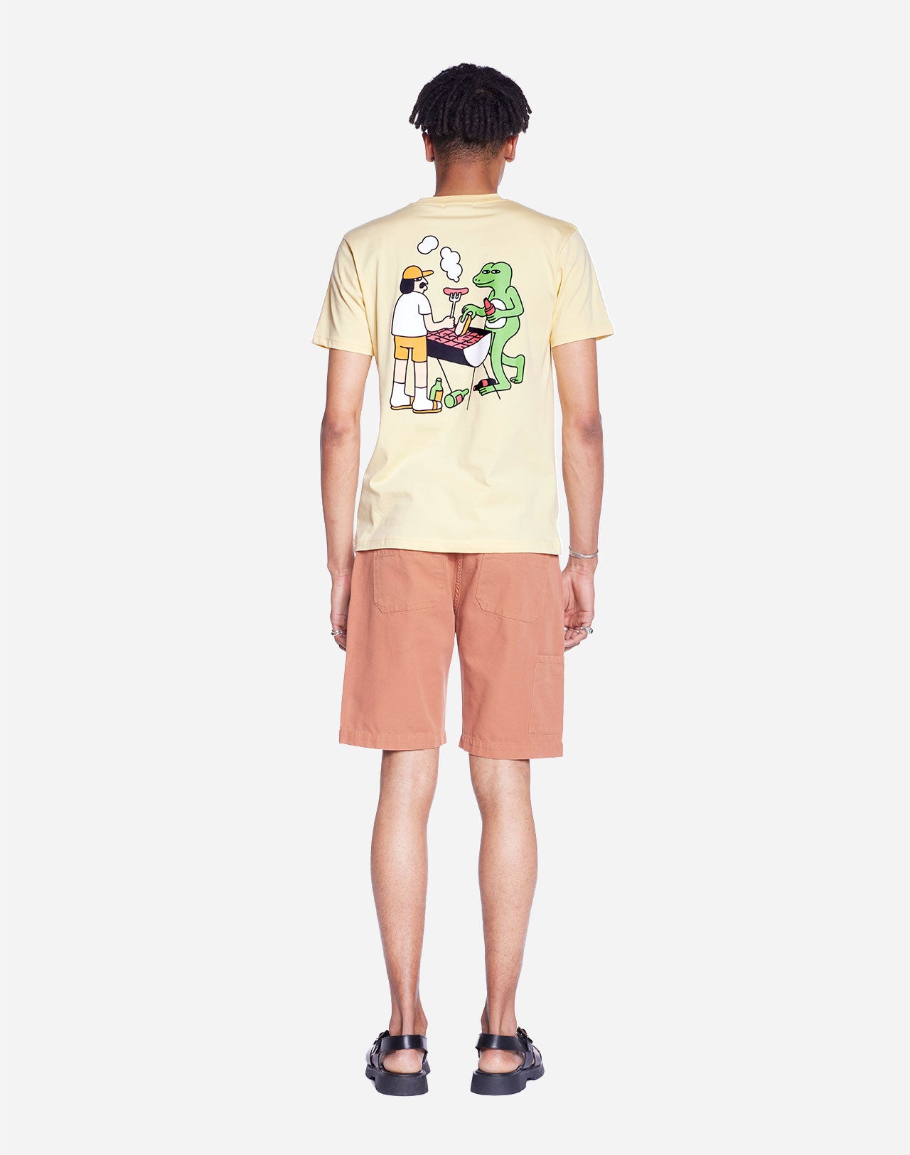 T-shirt BBQ jaune pastel