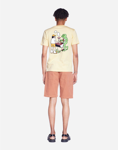 T-shirt BBQ jaune pastel