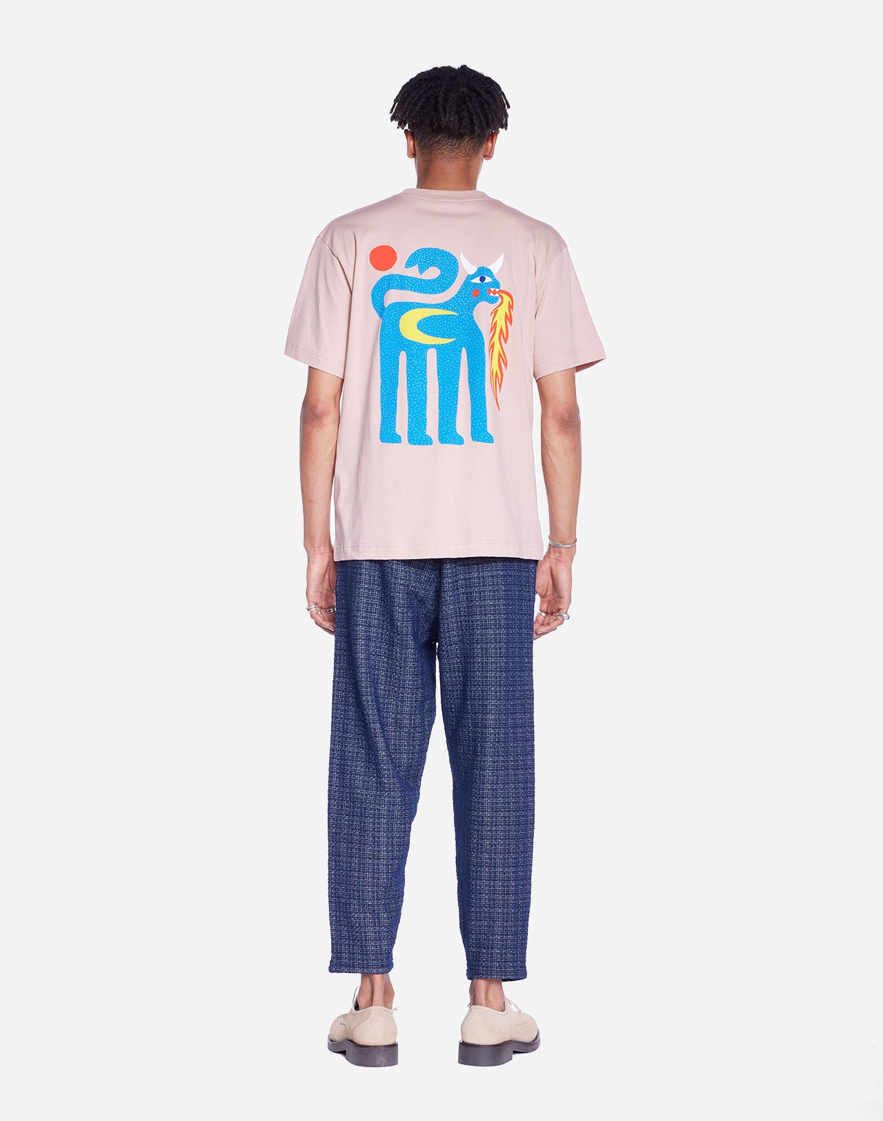 T-shirt Draco ample rose pastel