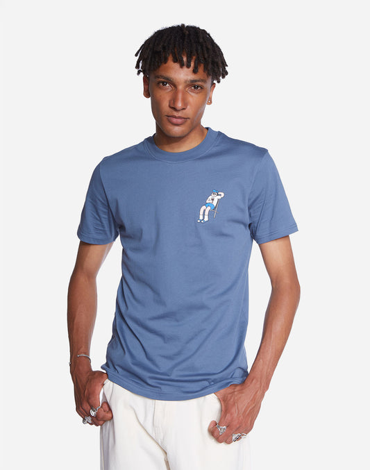 T-shirt Hippie Van bleu cobalt
