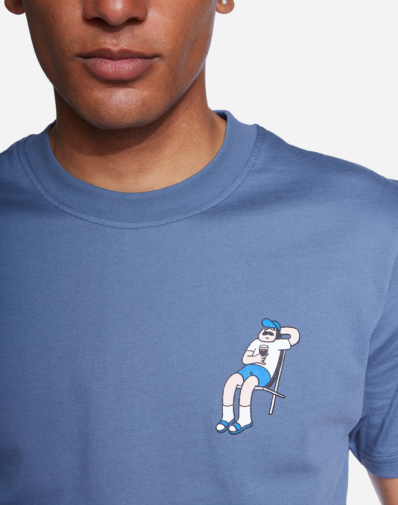 T-shirt Hippie Van bleu cobalt