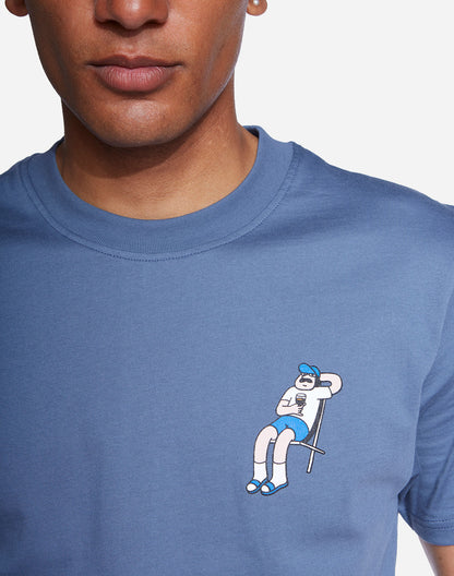 T-shirt Hippie Van bleu cobalt
