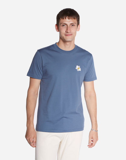 T-shirt Peace bleu cobalt
