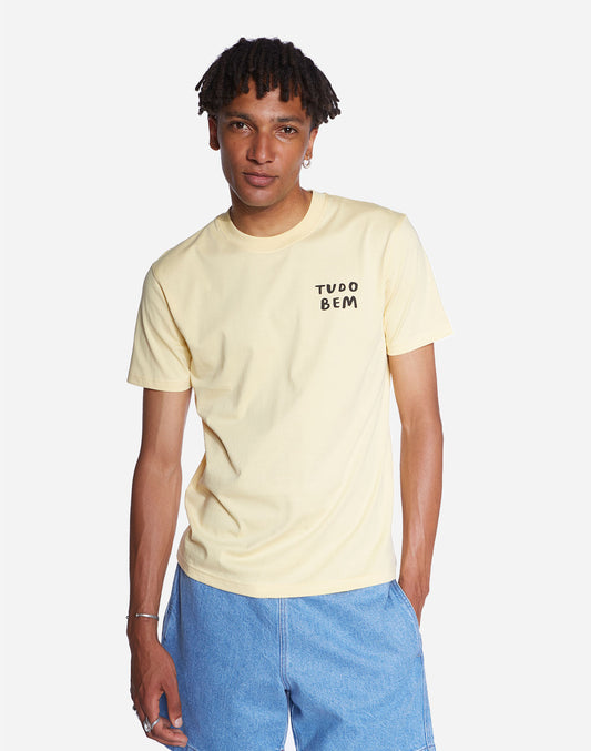 T-shirt Tudo Bem jaune pastel