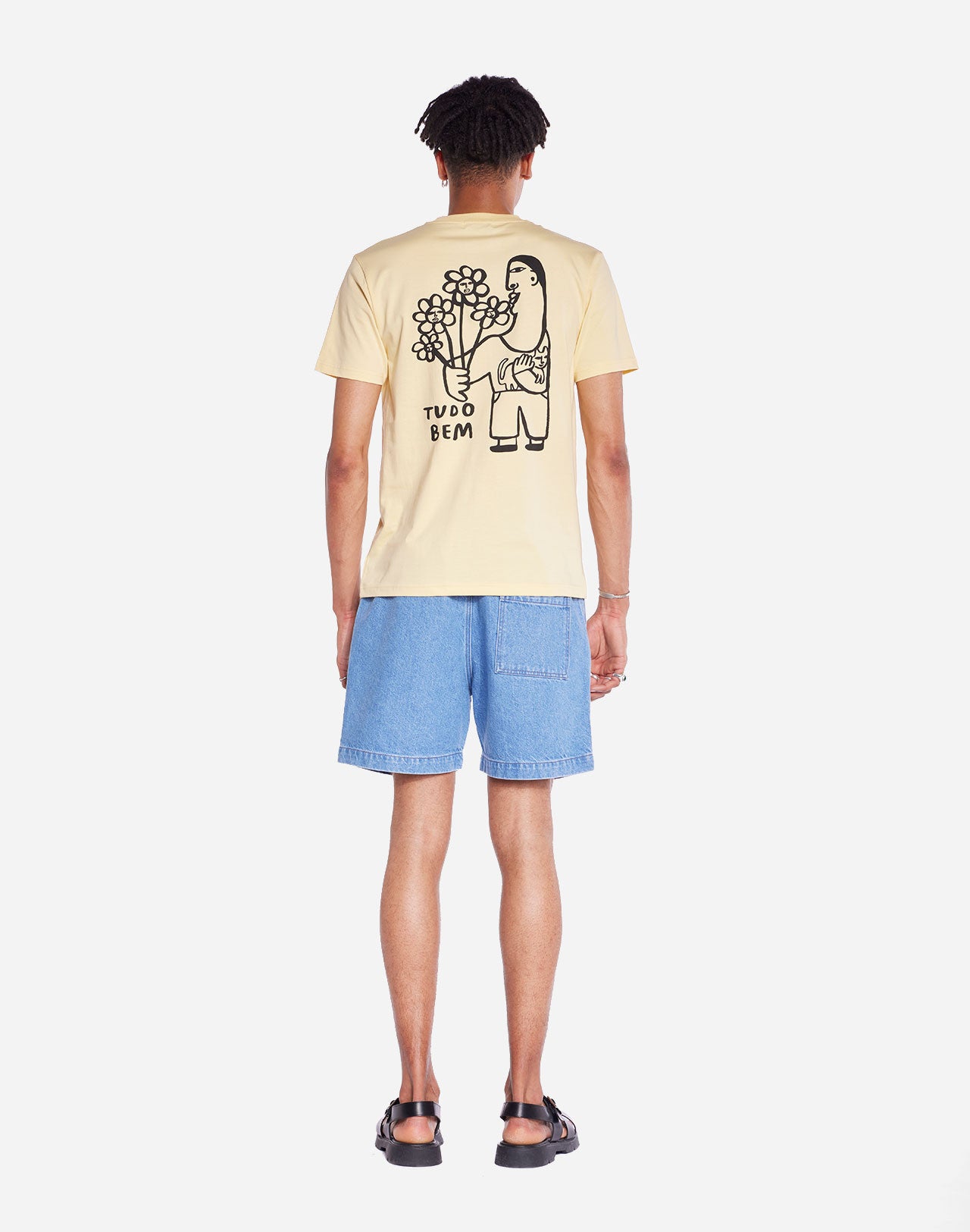 T-shirt Tudo Bem jaune pastel