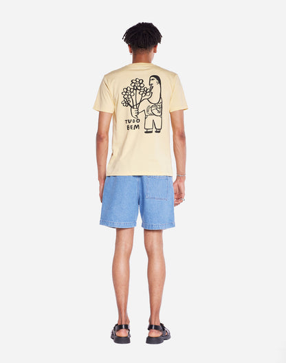 T-shirt Tudo Bem jaune pastel