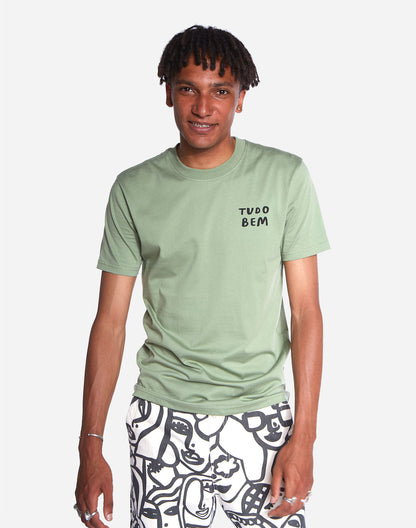T-shirt Tudo Bem vert sauge