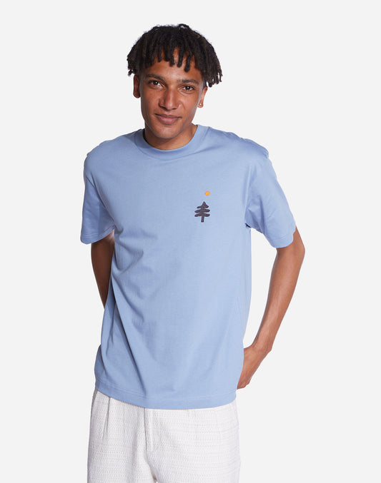 T-shirt Wild ample bleu azur