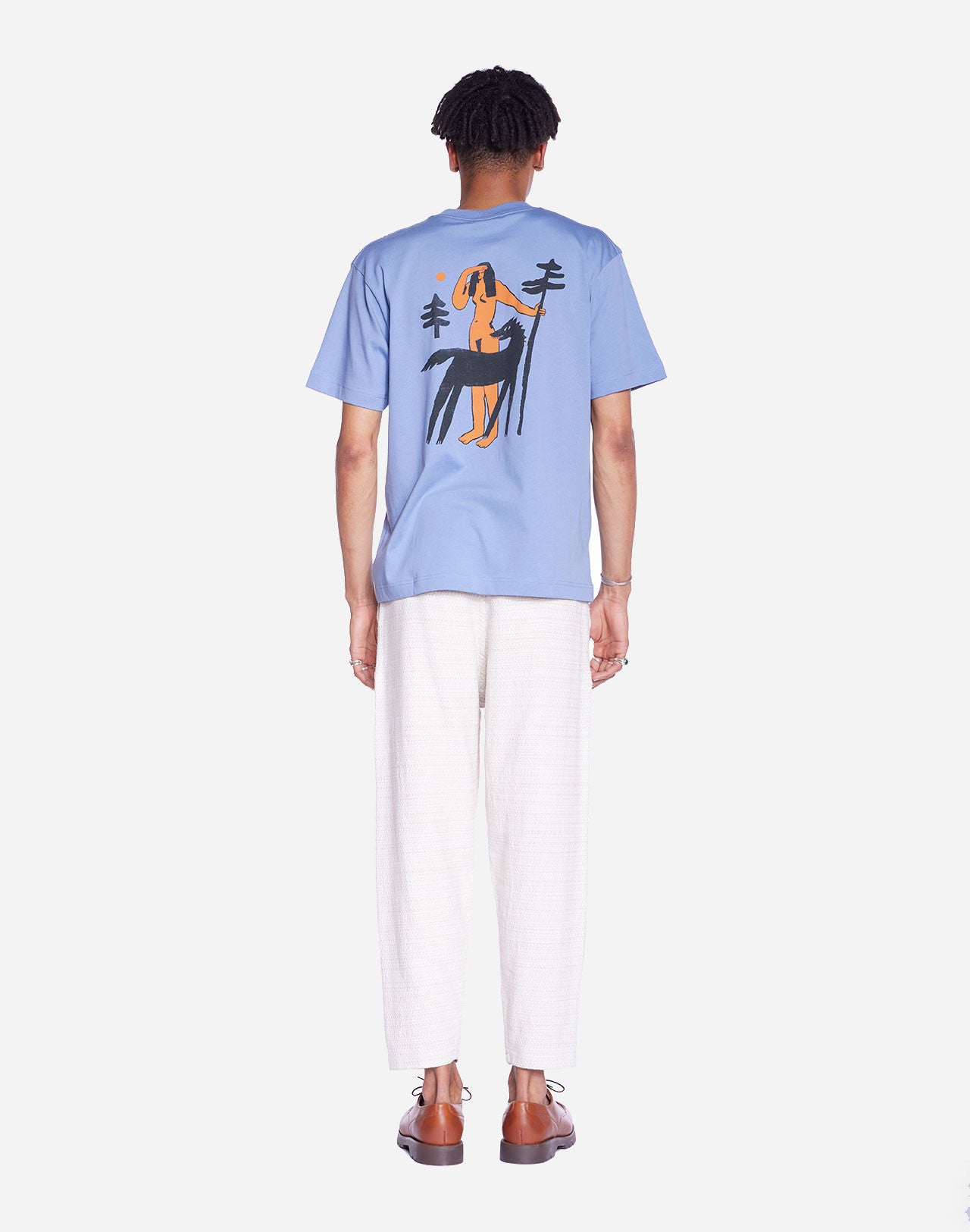 T-shirt Wild ample bleu azur