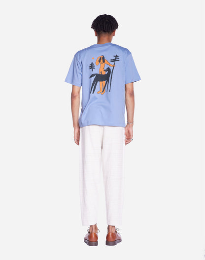T-shirt Wild ample bleu azur